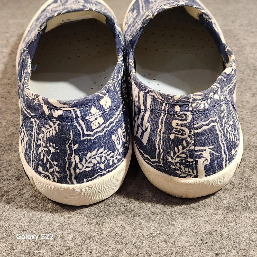 Reyn Spooner Shoes Mens Size 12 Blue White‎ Baja Slip On Lahaina Sailor Hawaiian
